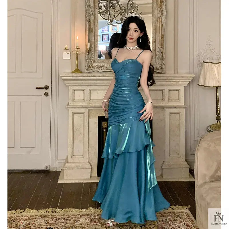 Ruffle Mermaid Evening Gowns - Fashionnsio