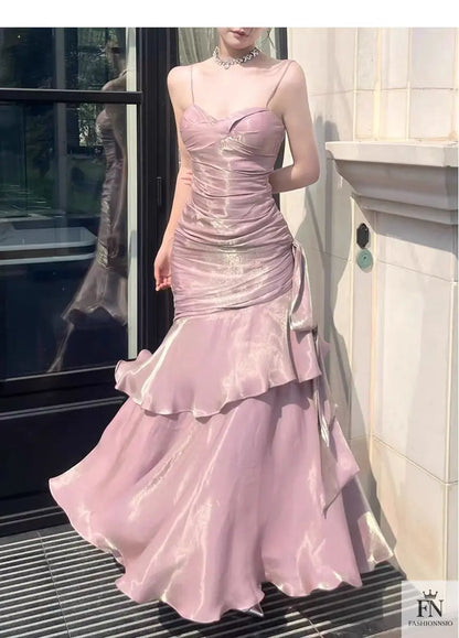 Ruffle Mermaid Evening Gowns - Fashionnsio