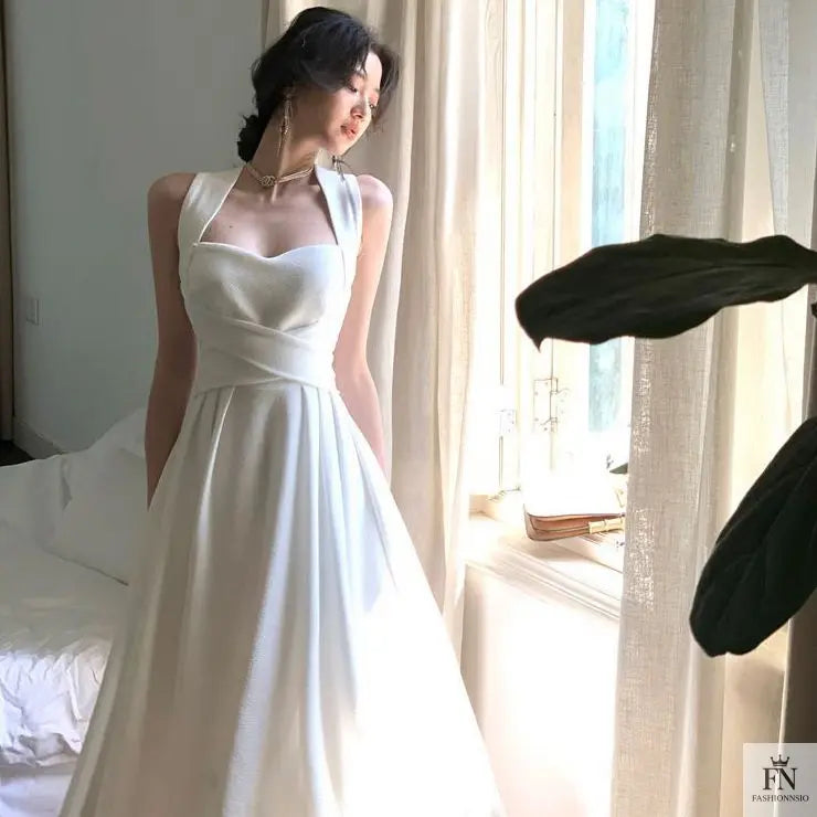 Cross Strap Waist Midi Dress - Fashionnsio