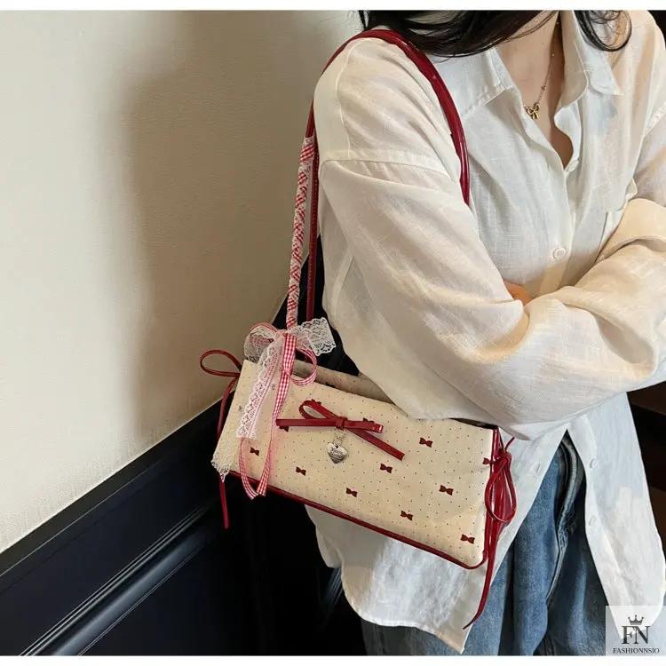 Y2K Bows Shoulder Bags - Fashionnsio