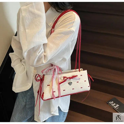 Y2K Bows Shoulder Bags - Fashionnsio