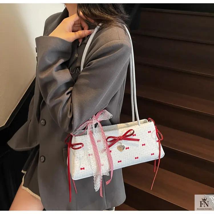 Y2K Bows Shoulder Bags - Fashionnsio