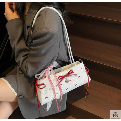 Y2K Bows Shoulder Bags - Fashionnsio