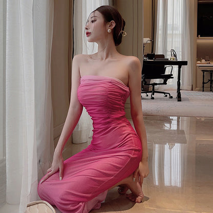 Pink Gradient Tube Dress