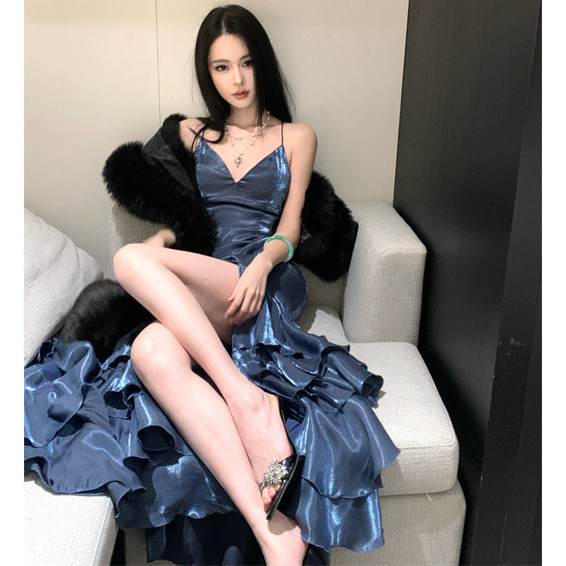 Elegant Mermaid Ruffle Dress - Fashionnsio