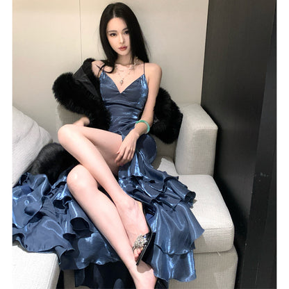 Elegant Mermaid Ruffle Dress - Fashionnsio