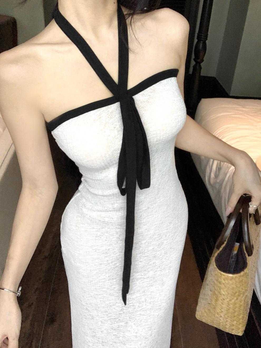 Halter Slim Fit Long Dress - Fashionnsio