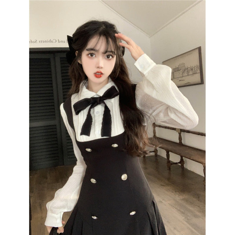 Bow Korean Two Piece Dress