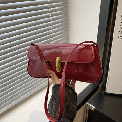Glossy Underarm Shoulder Bags - Fashionnsio