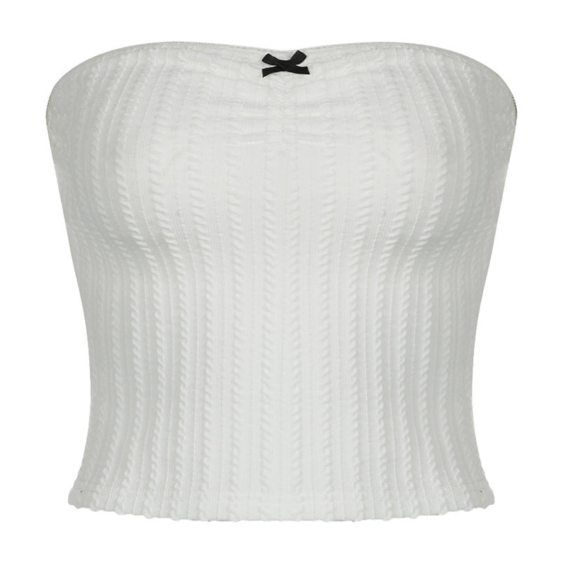 Bow Knitted Tube Top