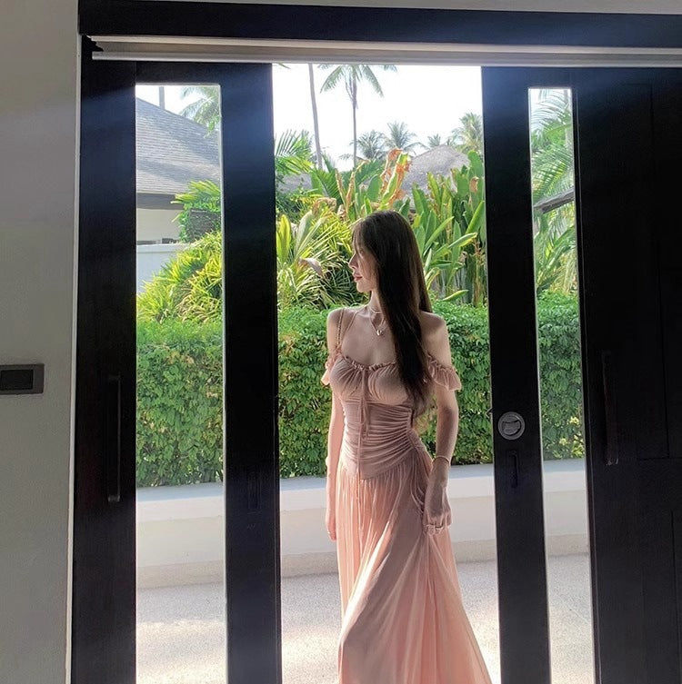 Waist Slimming Layered Maxi Dress - Fashionnsio