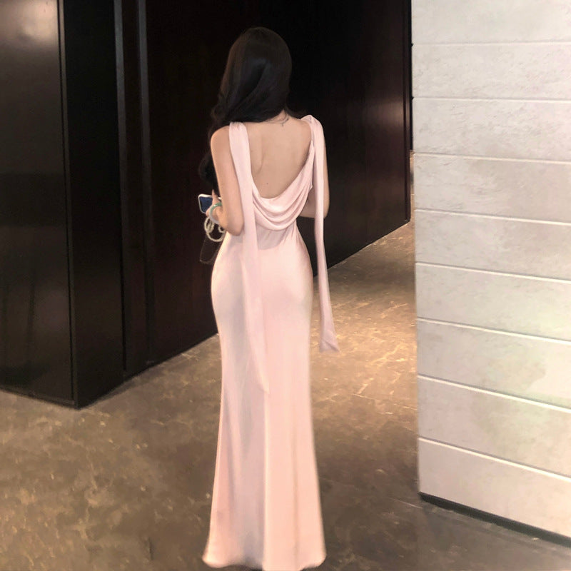 Blush Mermaid Evening Gown - Fashionnsio