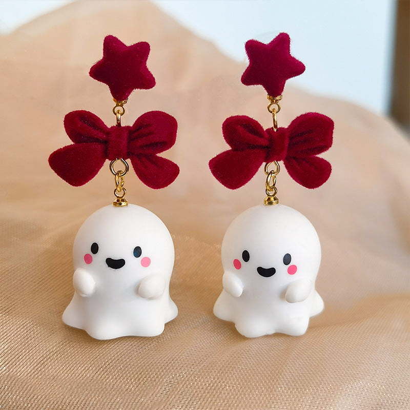 Bowknot Red Cute Earrings fashionnsio