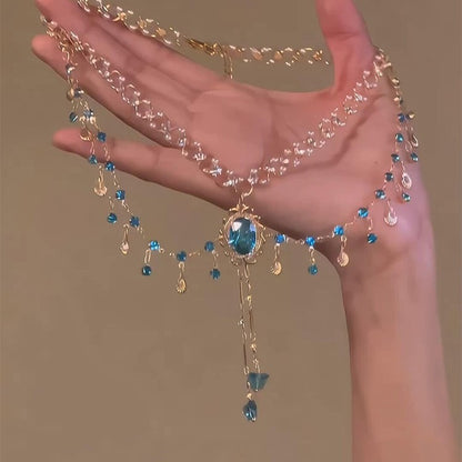 Multi Layer Crystal Necklace - Fashionnsio