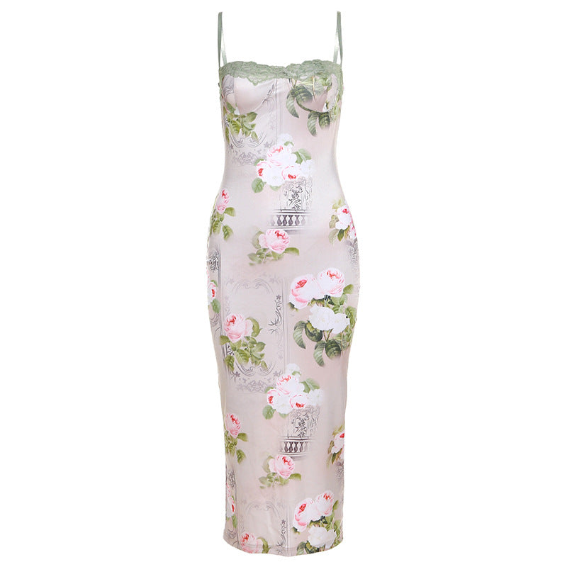 Flower Print Midi Dress