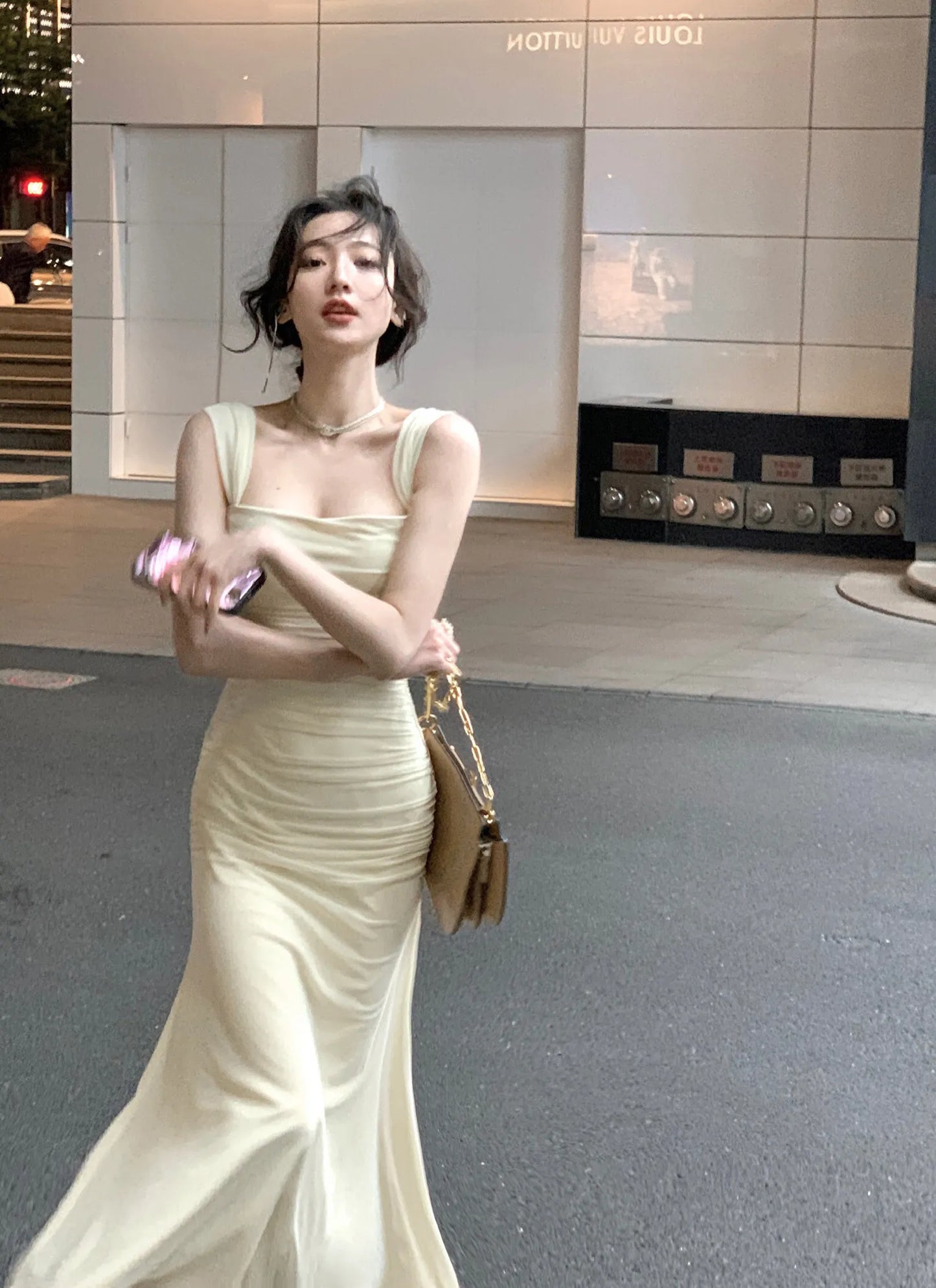 Korean Long Bodycon Dress fashionnsio