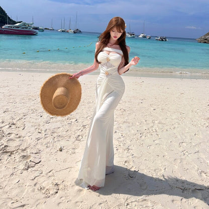 Off Shoulder Fishtail Evening Gowns - Fashionnsio