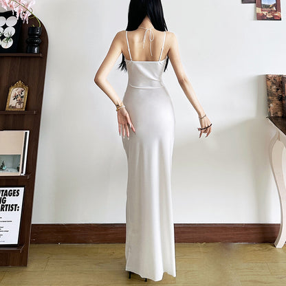 Lace Mesh Long Corset Dress - Fashionnsio