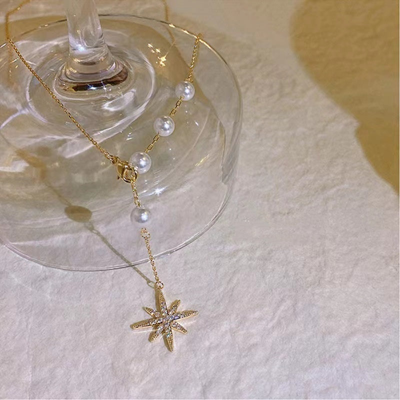 Pearl Asterism Pendant Necklace fashionnsio