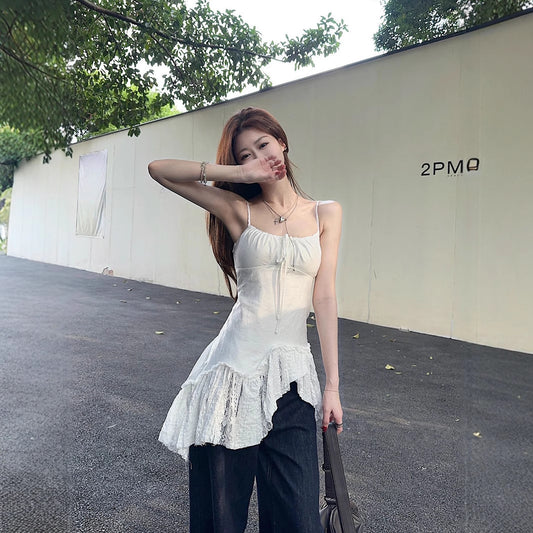 Asymmetrical Patchwork Korean Top - Fashionnsio