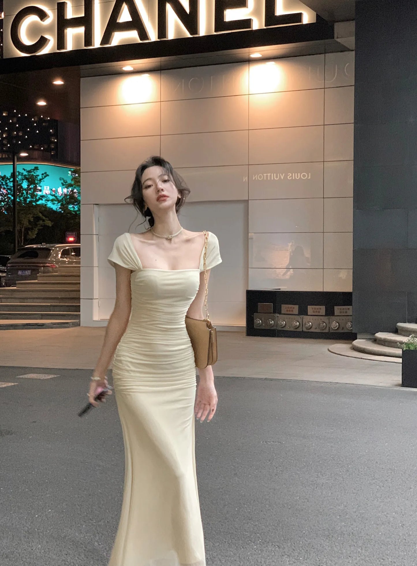 Korean Long Bodycon Dress fashionnsio