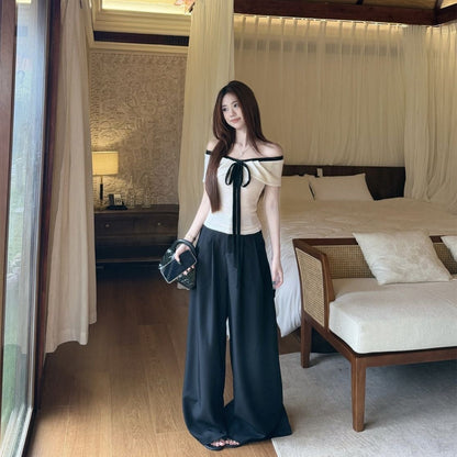 Lace-up Off Shoulder Top