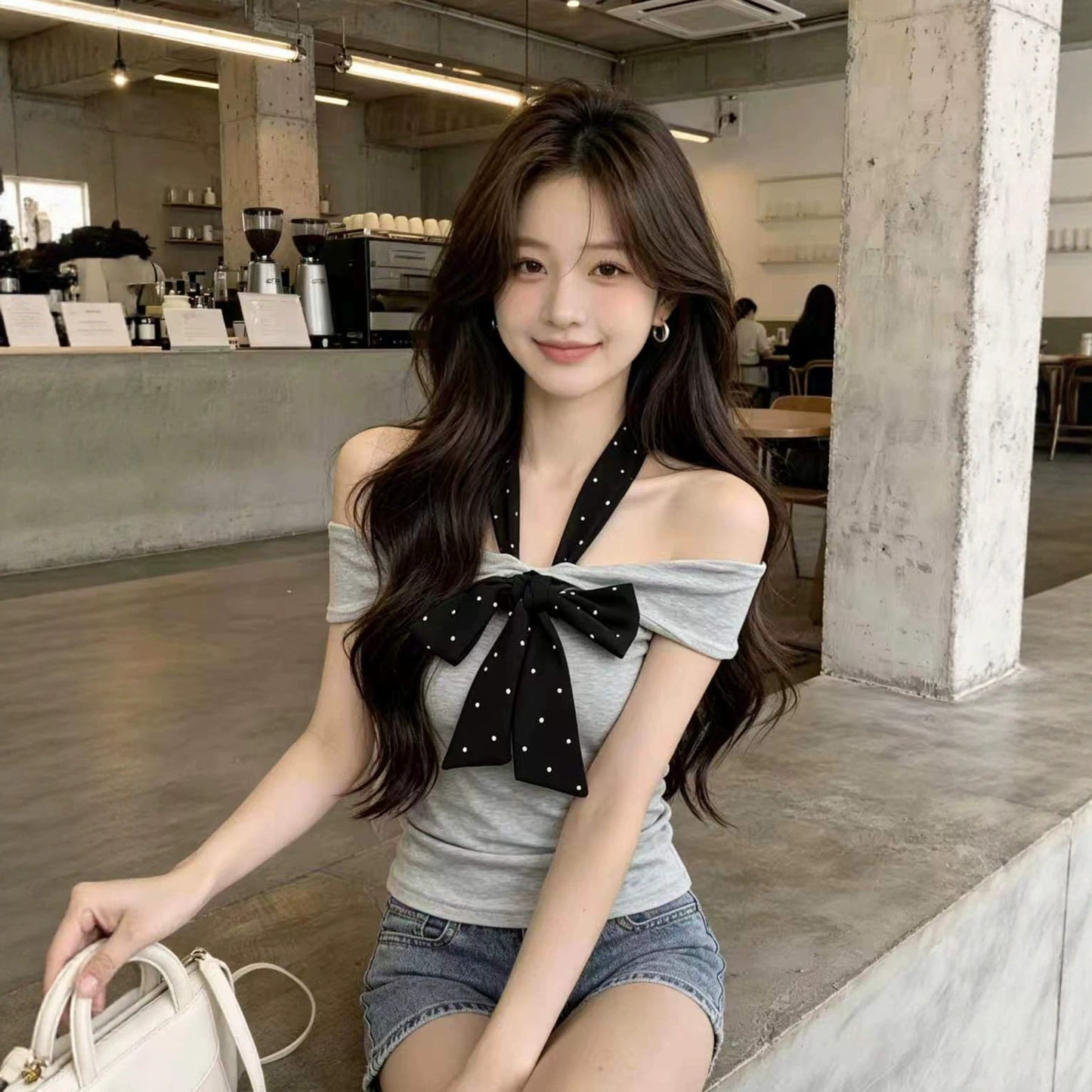 Off-shoulder Bow Top - Fashionnsio