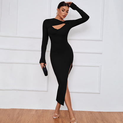 Sexy Hollow Out Slit Dress