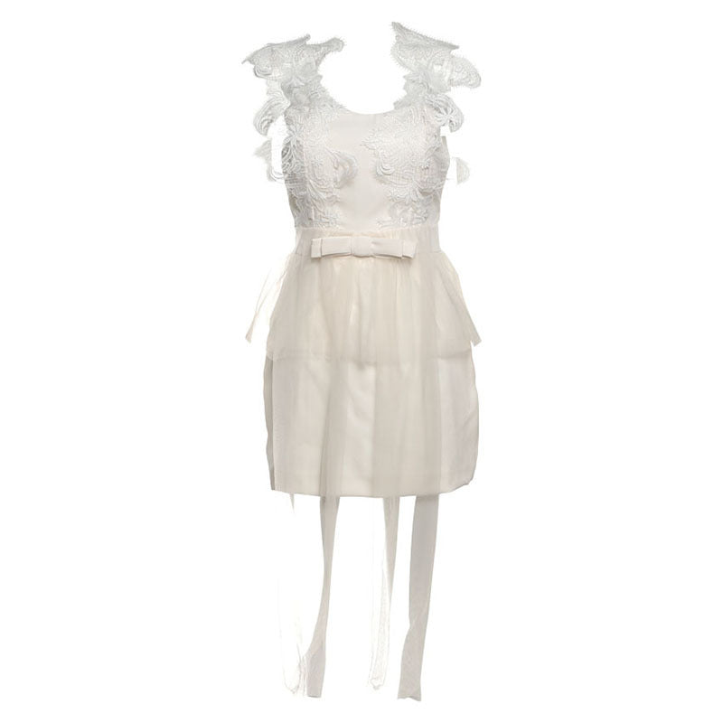 Lace Halter Bodycon Mini Dress - Fashionnsio