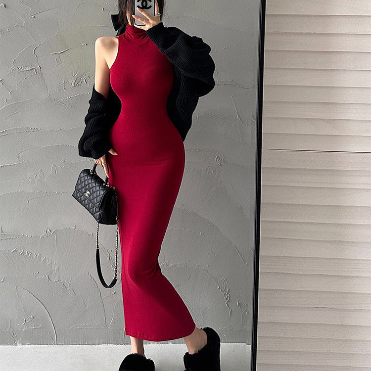 Turtleneck Bodycon Long Dress