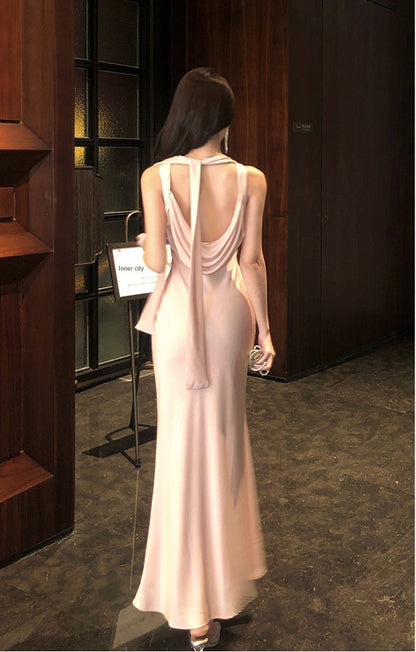 Blush Mermaid Evening Gown - Fashionnsio