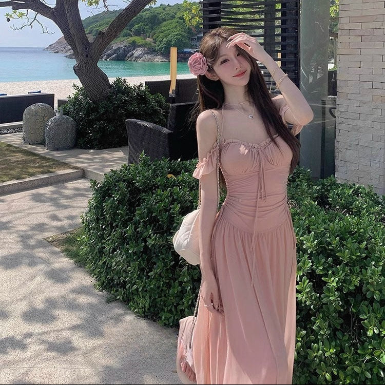 Waist Slimming Layered Maxi Dress - Fashionnsio