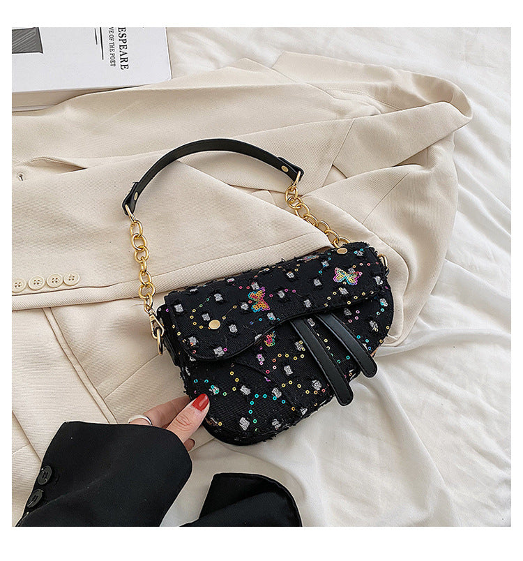 Embroidered Saddle Shoulder Bags