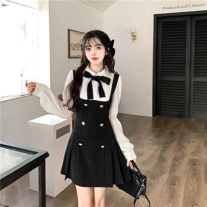 Bow Korean Two Piece Dress