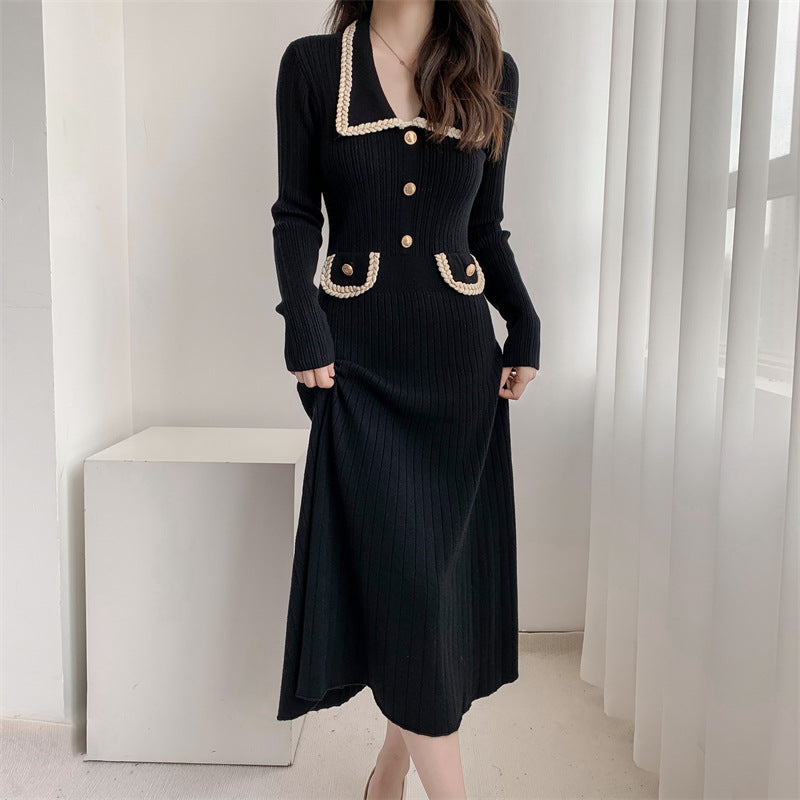 Korean Button Knit Dress