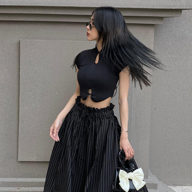 Cutout Knot Crop Top fashionnsio