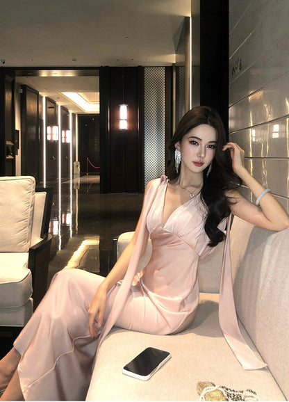 Blush Mermaid Evening Gown - Fashionnsio