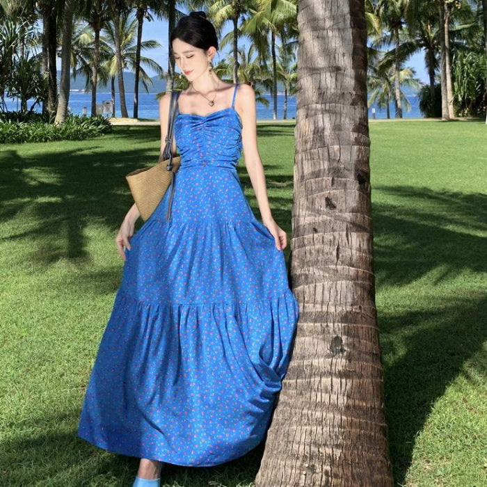 Floral Printed Maxi Dress - Fashionnsio