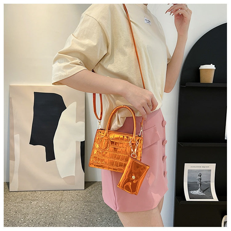 Metallic Glossy Mini Handbags fashionnsio