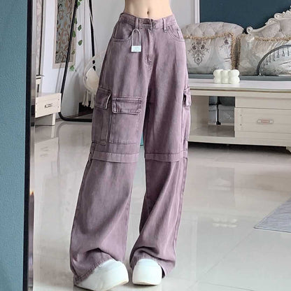 Wide Leg Cargo Pants - Fashionnsio