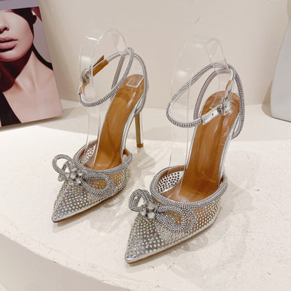 Bow-knot Crystal High Heels