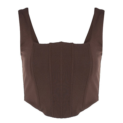 Square Neck Crop Corset Top