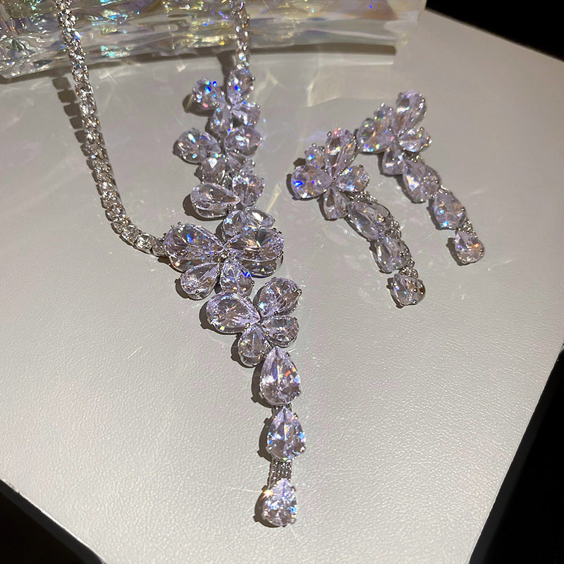 K-Drama Flutter Diamond Jewelry Set - Fashionnsio