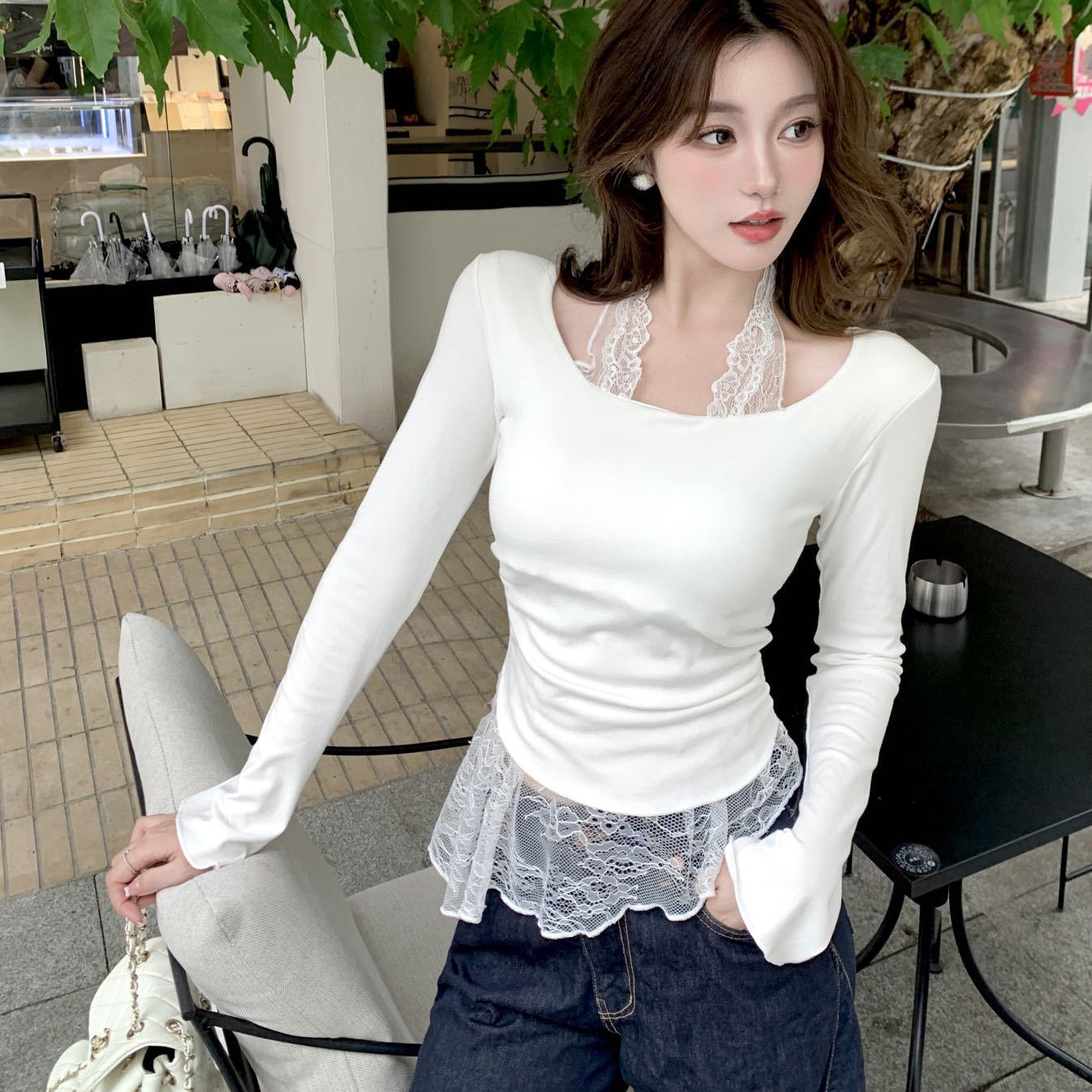 Lace Long Sleeve Top