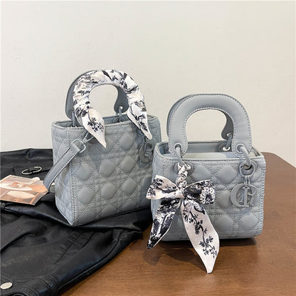 Lady Dior Style Handbags With Silk Scarf fashionnsio