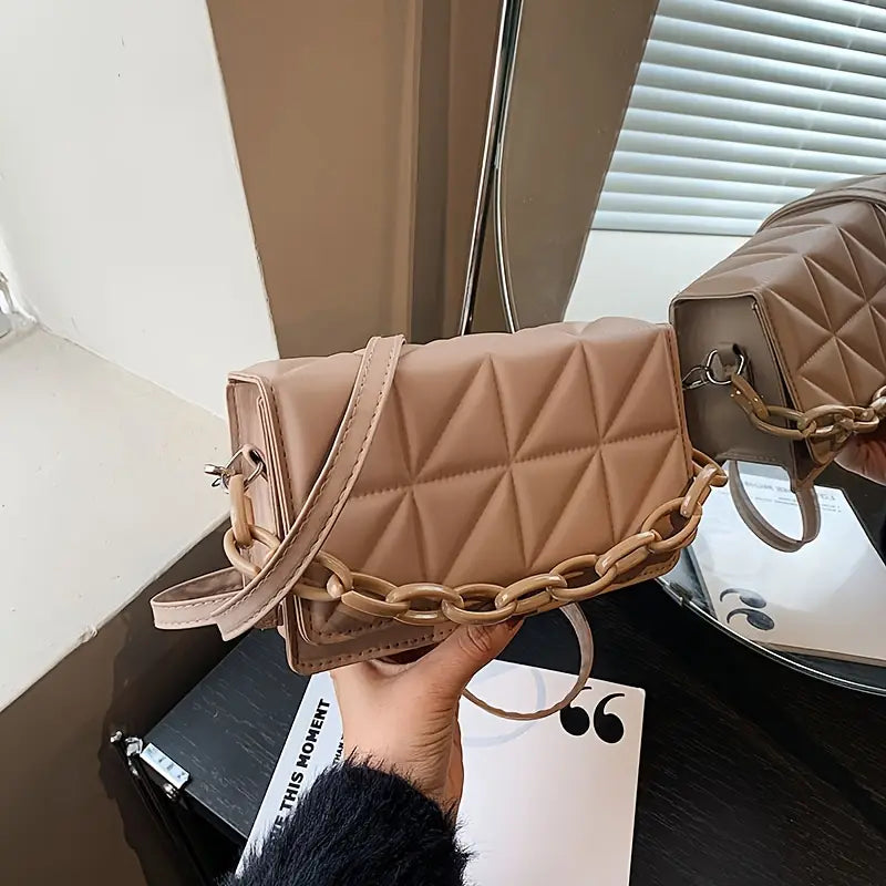 Elegant Quilted Chain Crossbody Bags fashionnsio