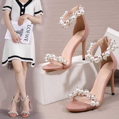Pearl Rhinestone heels