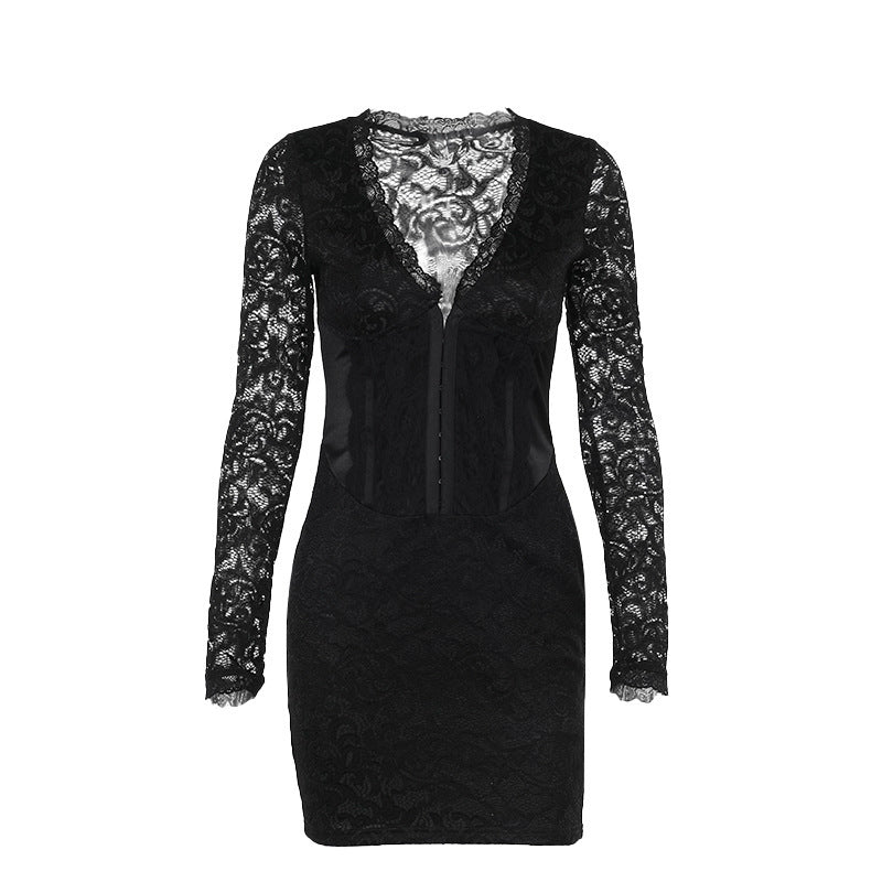 Lace Corset Bodycon Mini Dress