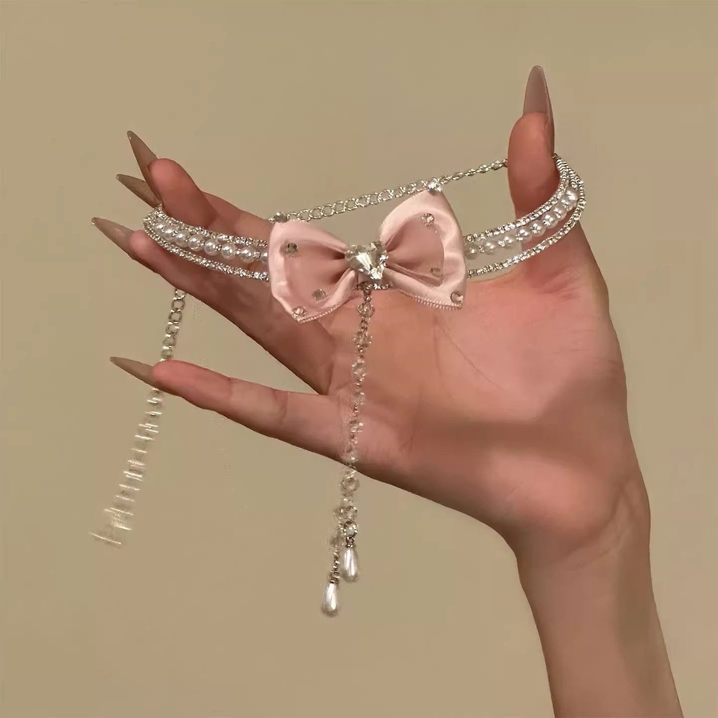 Choker Ribbon Bow Necklace fashionnsio