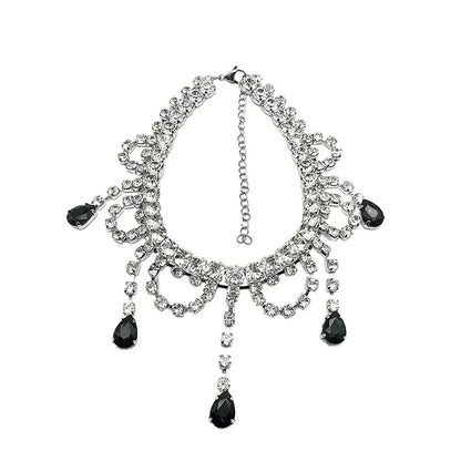Midnight Droplet Choker Necklace